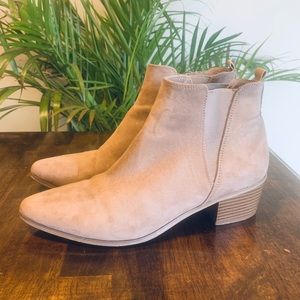 Tan Suede Wet Seal Booties